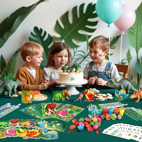 BenLouis 96Pcs Dinosaur Party Favors Dino Theme School Stationery Set Bulk for Kids Jurassic Birthday Party Goodie Bag Stuffers Classroom Gifts Rewards Pinata Filler - Image 7
