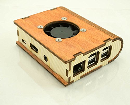 Custodia PiBook In Legno Con Ventola Per Raspberry Pi 3B+, 3, Pi 2 E Pi B+ – C4Labs, USA