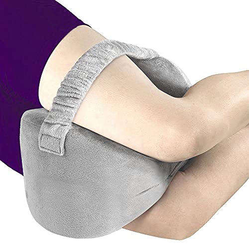 TEKTRUM Almohada ortopédica de Rodilla para Alivio de ciática, Dolor de Espalda, Dolor de piernas, Dolor de Cadera, Dolor de articulaciones, Embarazo, alineación de la Columna Vertebral, Contorno de