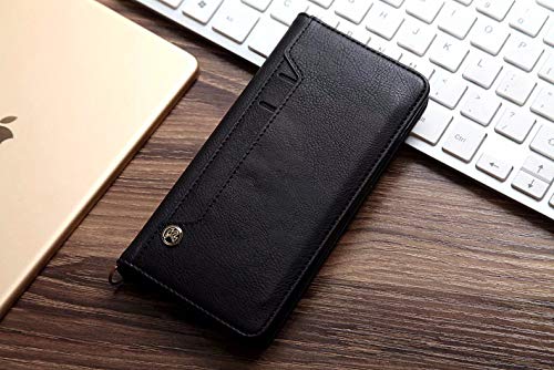 Image of ClickCase for Realme Narzo 20 pro Flipper Series Leather Wallet Flip Case Kick Stand with Magnetic Closure Flip Cover for Realme Narzo 20 pro (Black)