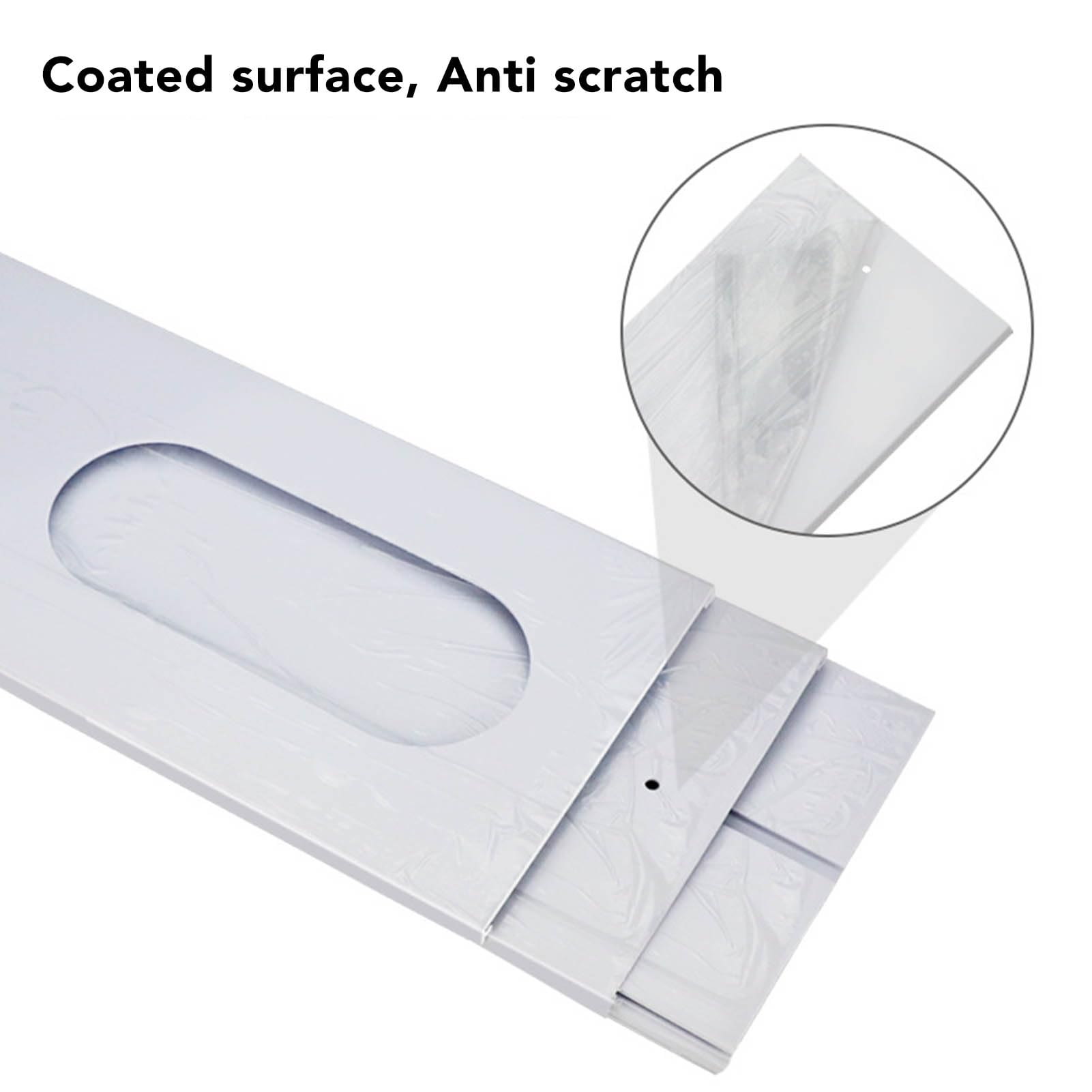 Kit de ventilación portátil para ventana de CA con manguera de escape de 5 pulgadas, sello universal ajustable para ventana deslizante horizontal o vertical para aire acondicionado portátil (3 placas