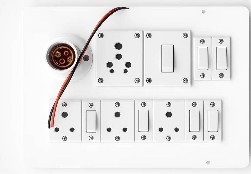 Switch Board | 4 Socket 8 Switch Combo | Heavy Duty Electrical Board | White-image-15