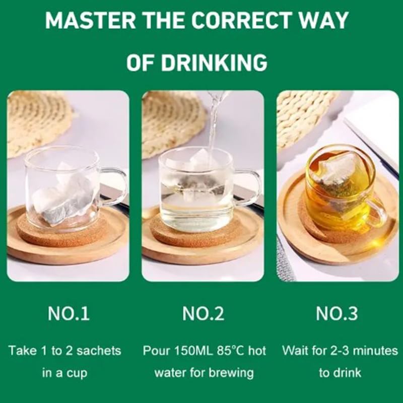 Miniatura 5 de Té de hígado de hierbas, té de protección hepática de hierbas, té verde de tres hierbas, té de protección hepática, té chino de limpieza de hígado,