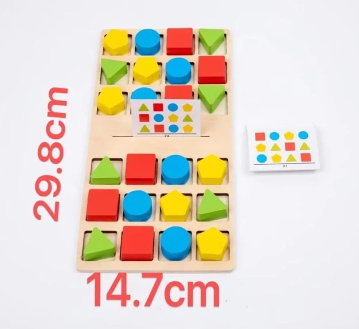 TOYARTSY Wooden Shape Color Puzzle – Multiplayer Game for Toddlers, Sliding Tiles to Match Patterns – Fun Puzzle Stacker for Early Childhood Learning & Development – Engaging Educational Toy for Kids 2