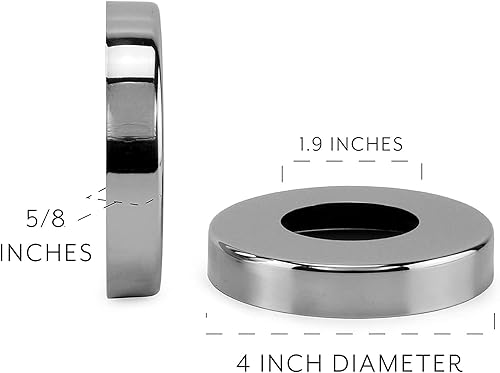 Miniatura 6 de Cornucopia Brands Placas de protección para escalera de piscina (paquete de 4, acero inoxidable) para pasamanos de piscina o spa