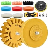 YIPLED 4 Inch 13 Pcs Eraser Wheel Sticker Remover Kit, Car Decal Removal Tool with Wool Buffing...