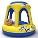 Swimming Pool Basketball Hoop Set by Hoop Shark - Yellow/Blue 2020 Edition - Inflatable Hoop with Ball Included - Perfect for Competitive Water Play and Trick Shots - Ultimate Summer Toy