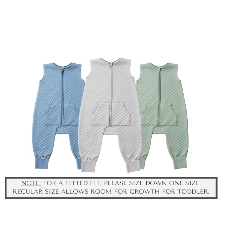 Image of Toddler Sleep Sack with Feet - 1.0 TOG Baby Wearable Blanket for Walkers - All Season Blankets for Kids, 100% Cotton