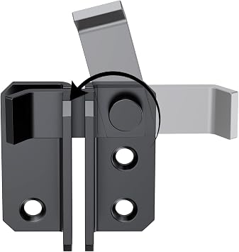 Right Door Flip Latch Gate Latches Safety Door Lock Catch Slide Bolt Latch for Barn Cabinet Pet Cage Garden Wood Fence Garage Window Sliding Door Heavy Stainless Steel Gate Hardware LocksBlack-S