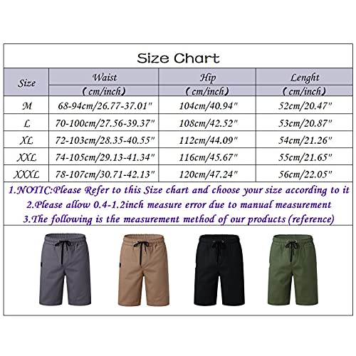 Beach Shorts For Men, Mens Athletic Shorts, Mens Shorts Casual Classic Fit Athletic Golf Workout Shorts Cotton Cargo Shorts For Men Summer Beach Shorts With 4 Pockets #TOP5