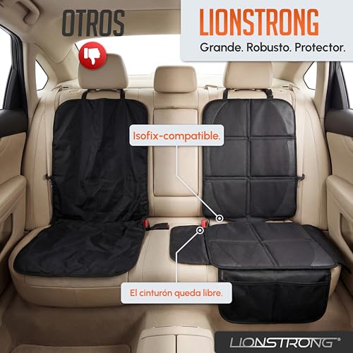 Miniatura 5 de Lionstrong - Protector Seguro Para Asiento Infantil - Protege Tu Coche - Fundas Para Sillas De Coche - Isofix Negro