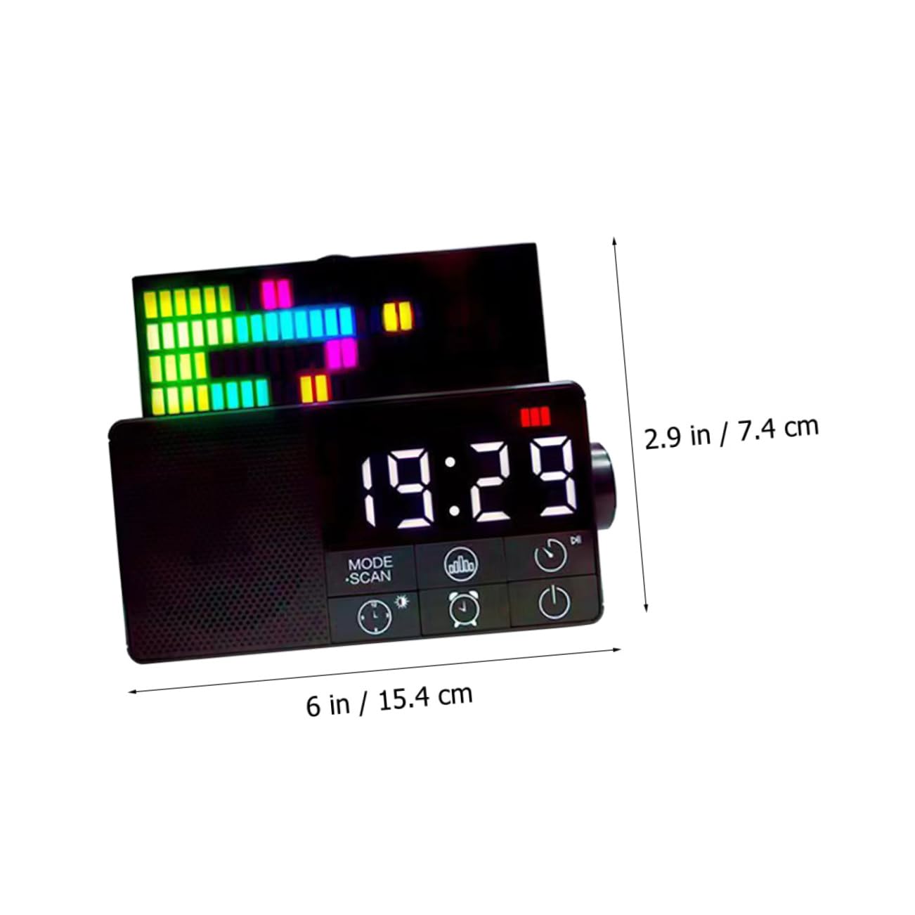 VILLCASE Reloj Despertador Digital Inalámbrico con Altavoz y Función de Radio FM Diseño Retro Temporizador y Modo de Repetición para Mesitas de Noche
