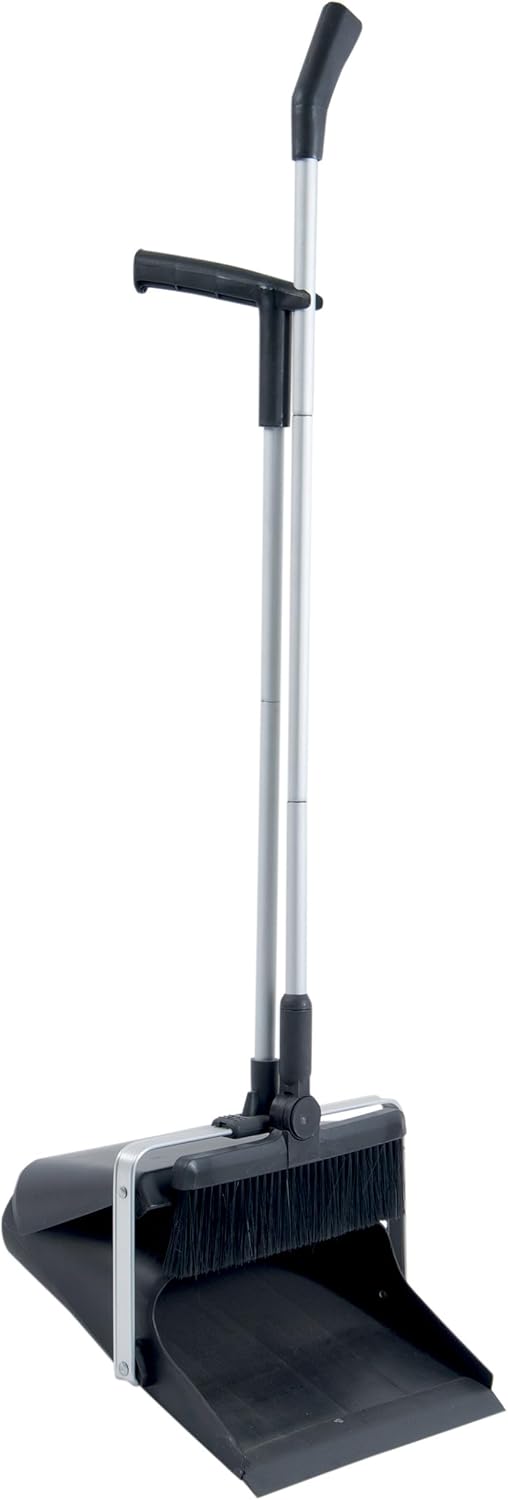 MSV 100070.01 Folding Shovel with Broom Plastic Black 30 x 10 x 85 cm