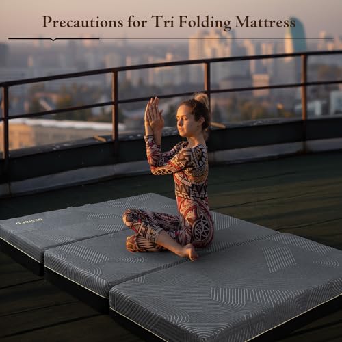 Image of GEMBED Tri Folding Mattress Full Size - 6 Inch Foldable Floor Sofa Bed