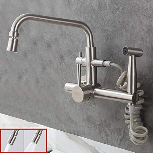 Robinet d'évier chaud et froid avec pistolet pulvérisateur pour grand nettoyage