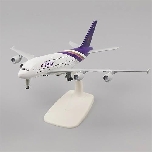 Miniatura 5 de Modelo de avión a escala 1400 para Thai Airways A380, réplica de metal, material de aleación de fundición, simulación de aviación, modelo de Airbus,