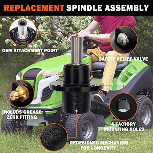 YiaChuii Spindle Assembly Replace Scag 46020, 461663, 46400, 46631, 41001, 41007, 41008 Ferris 1530301 Oregon 82-325 Rotary 9153 Raisman 80-11-726, for Stens 285-597, Used on 52 61 inch Deck by YiaChuii - Image 2