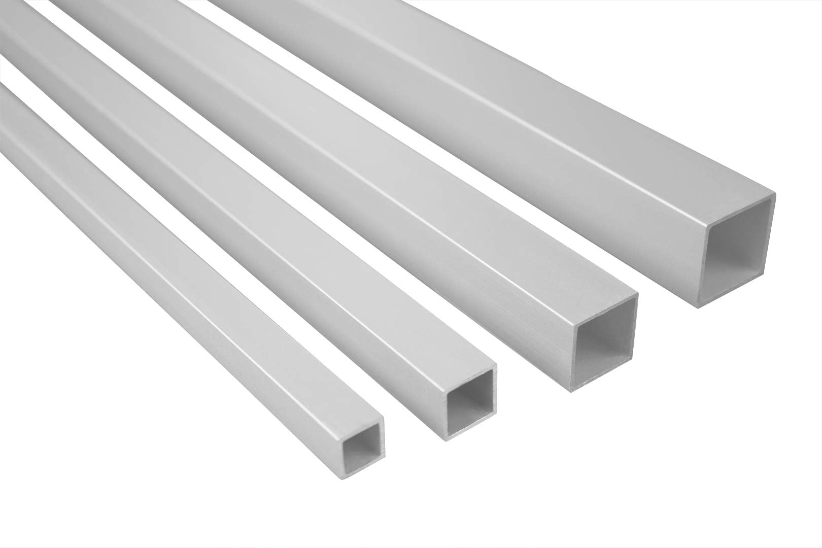 2 Meter Square Tubing Aluminum Anodized Max Load effector B53-b56 - Silverware, B53-12 x 12 x 1.2 MM