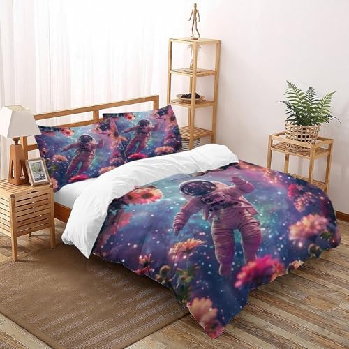 Housse de couette microfibre starry sky theme 3 pieces super king - 2