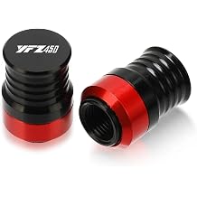 LeosHi Motorcycle Accessories Compatible with YFZ450 YFZ 450 2004 2005 2006 2007 2008 2009-2022 2023 CNC Alumimum Tire Valve Stem Caps Cover Size Red