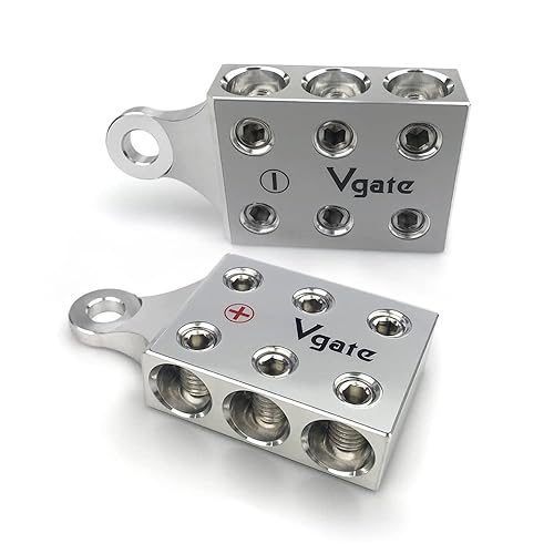 Miniatura 7 de Vgate Terminales de batería de poste calibre 6x20 AWG, para batería de litio o AGM de plomo ácido con extremos atornillados o pernos roscados, M8 o