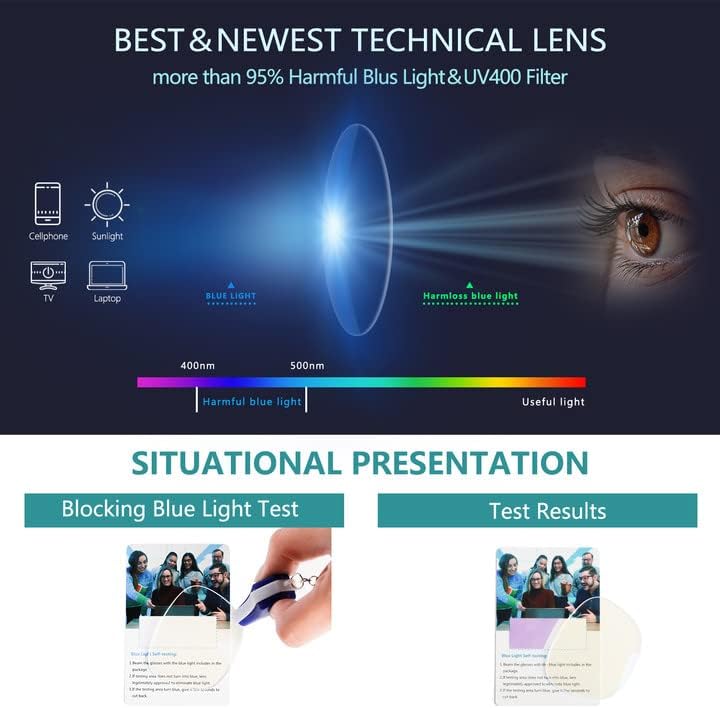 AIMISUV 5 Pack Reading Glasses for Women Men, Blue Light Blocking Computer Glasses UV Glare