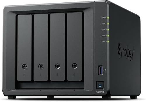 Synology DS925+ Bundle 16To Seagate (Ironwolf 4X 4To) NAS de bureau 4 baies, ports 2,5 GbE, 4 Go de RAM - 4