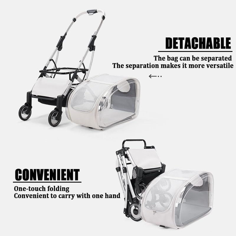Cochecito plegable para mascotas apto para viajes y perfecto para razas pequeñas 6