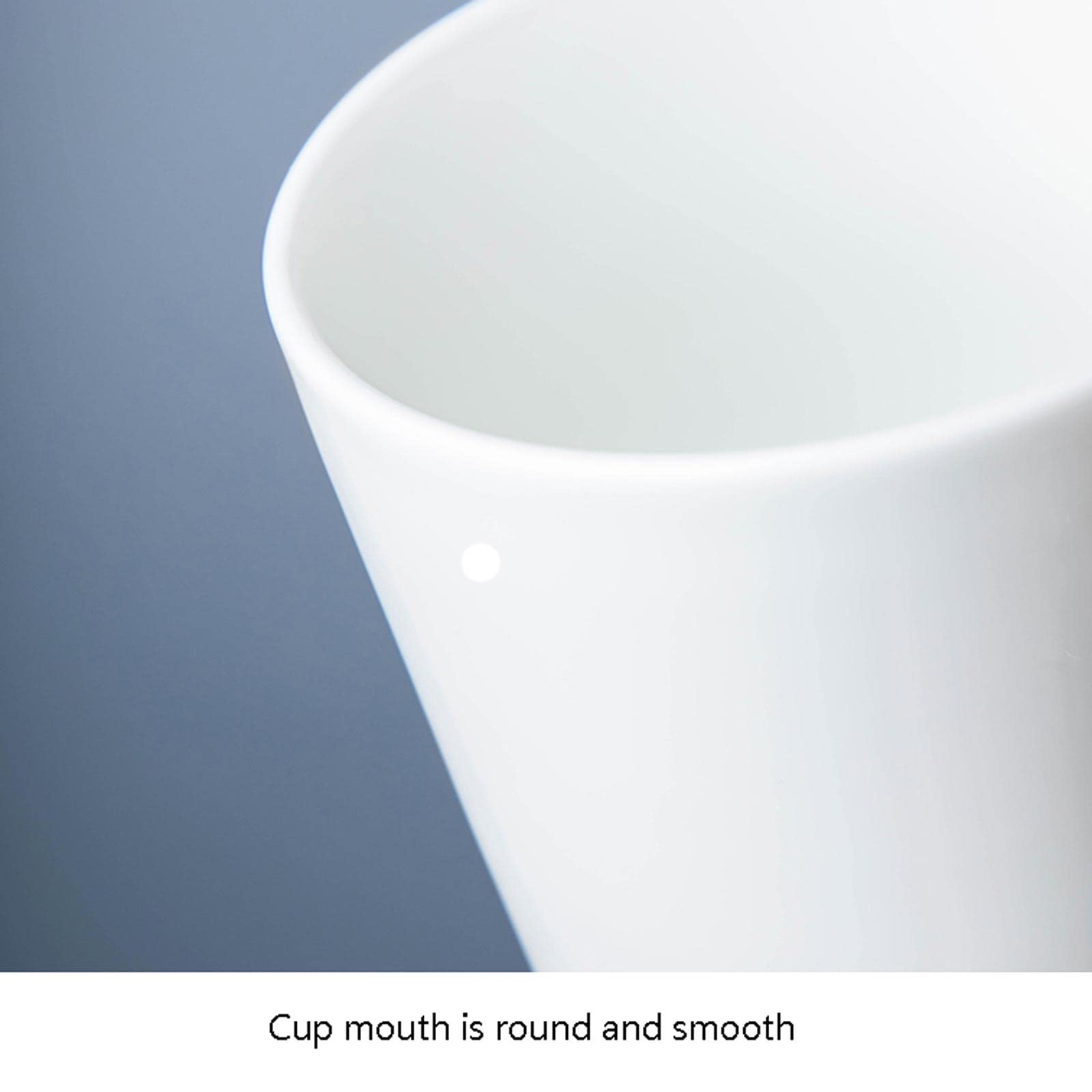 Kaffeetasse Kreative Haushalts-Keramik-Becher des Wassertasses Büro-Becher-Paar-Pair-Tasse 11.8 UNZEN Weiß Porzellantasse (Color : B)