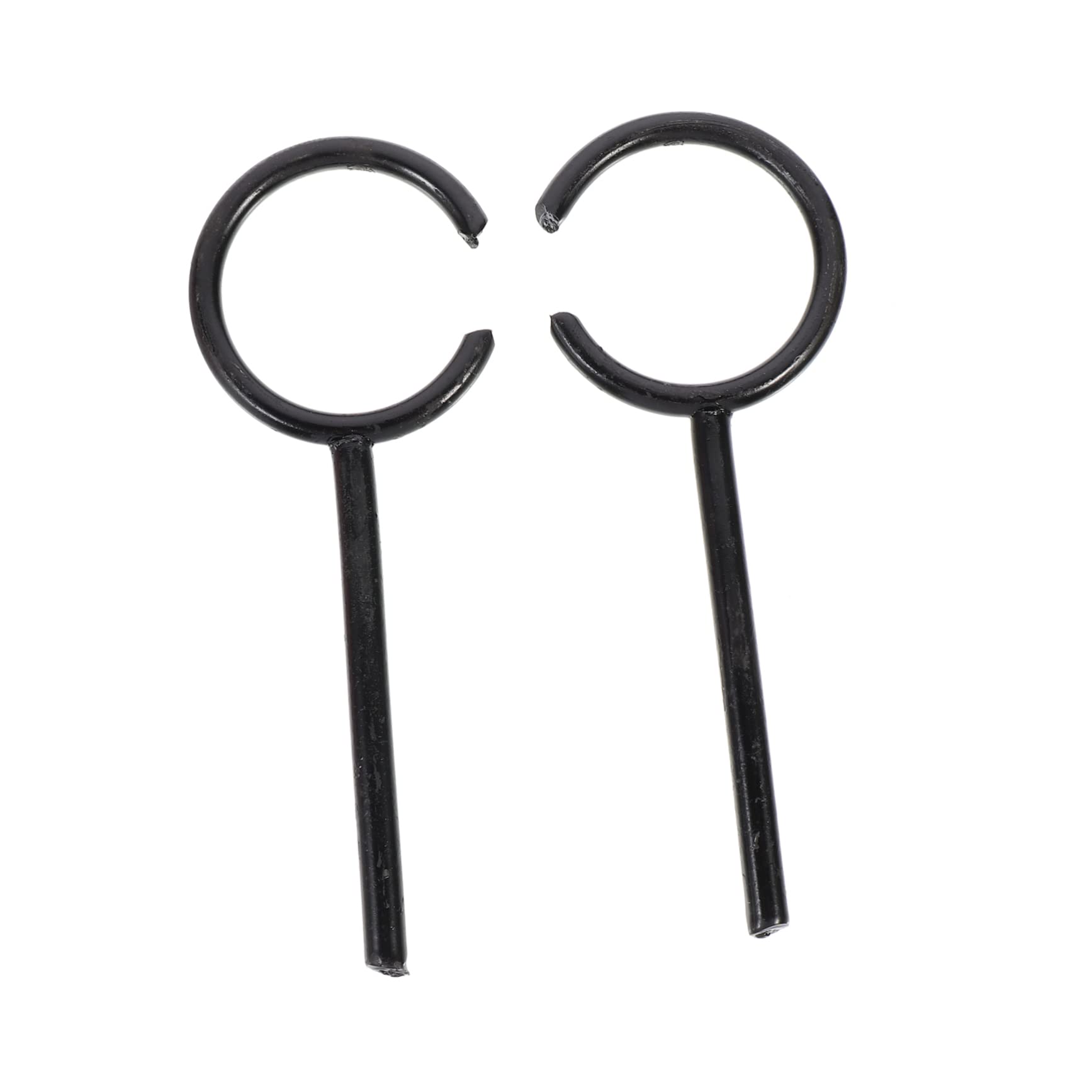 FUNOMOCYA 2pcs Chemical Experiment Equipment Retort Clamp Stand Beakers Support Ring Labs Retort Stand Science Lab Stand with Clamp Open Ring Lab Support Ring Open Extension Ring Iron Black