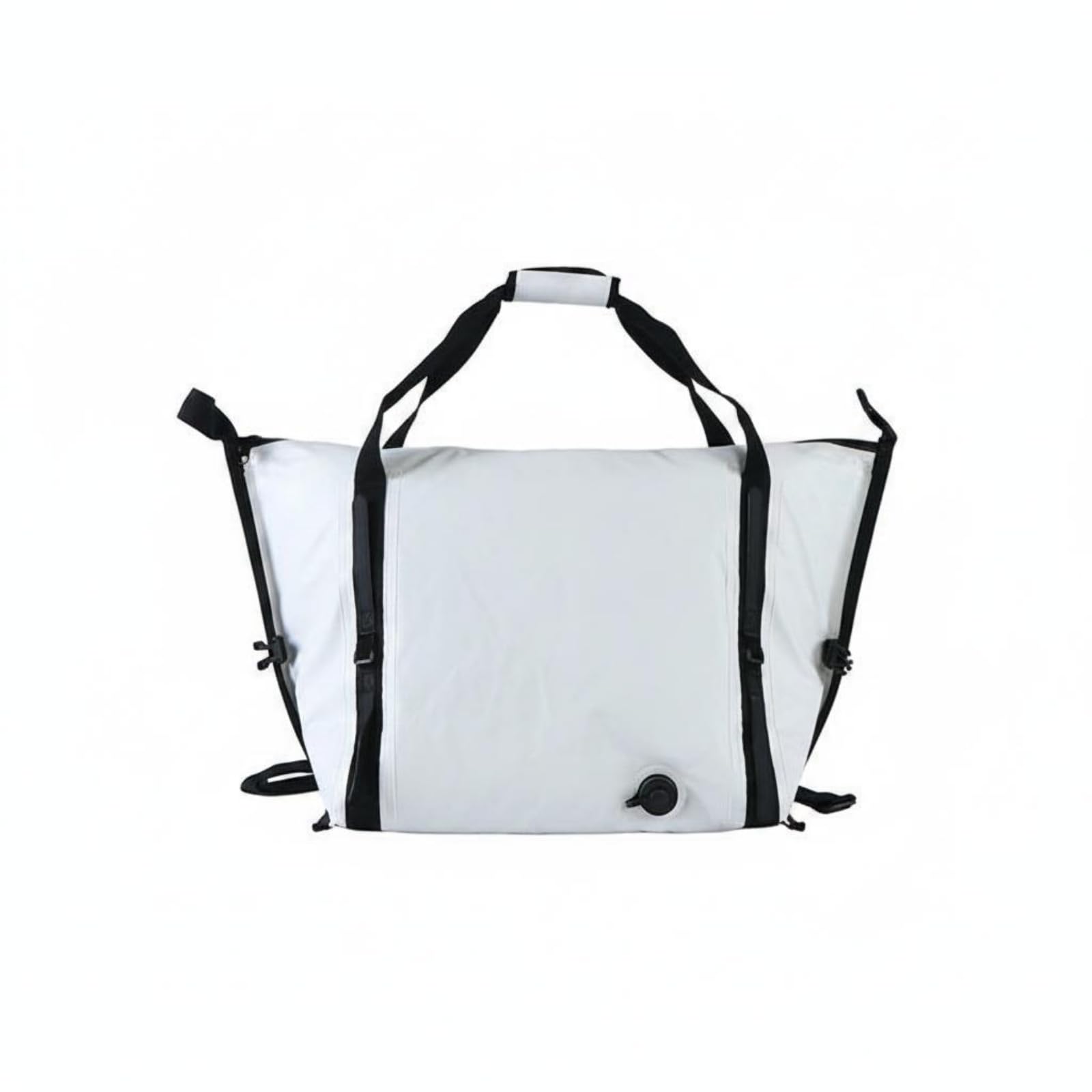 Contenitore da Pesca Borsa Porta Esche Borsa Termica Impermeabile in PVC Sacco per Conservare il Trasporto con Manici Resistenti E Taschina Adatta a, Bianco, 40L