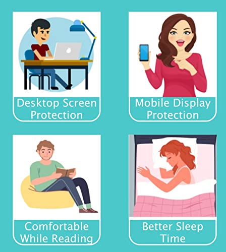 EFERMONE® International Edition Blue Cut Computer Eye Protection Glasses For Eye Strain Relief with UV | Anti-Glare | Blue Light Protection Glasses... - Image 5