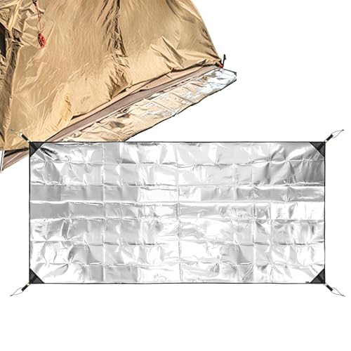 Almohadilla de espuma de aluminio – Aislamiento térmico para colchonetas de camping, doble cara impermeable | Ligero reflectante para acampar al aire libre, picnic, senderismo, yoga, re