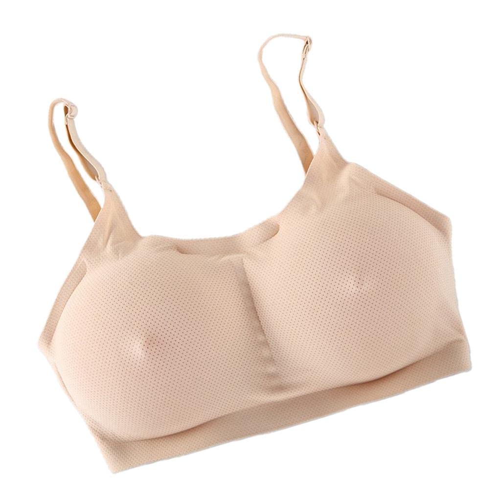 snappsy Pocket Bra Crop Top Silicone Fake s for Mastectomy Tank Top XS-XL XL-picture-10