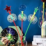 ¡Chaogo variety Magic Twist Bubble wand - burbujas irrompibles, barras de luz y fantasmas! Las barras giratorias mágicas brillantes son simples y divertidas. Se ve genial.