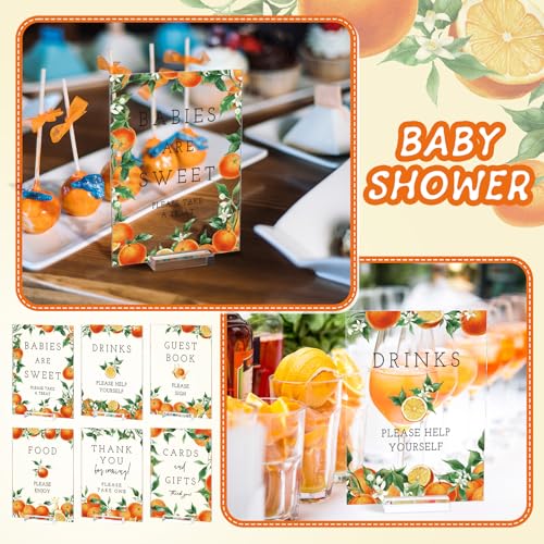 Image of Vercraft 6 Pcs A Little Cutie Is on The Way Baby Shower Table Decor