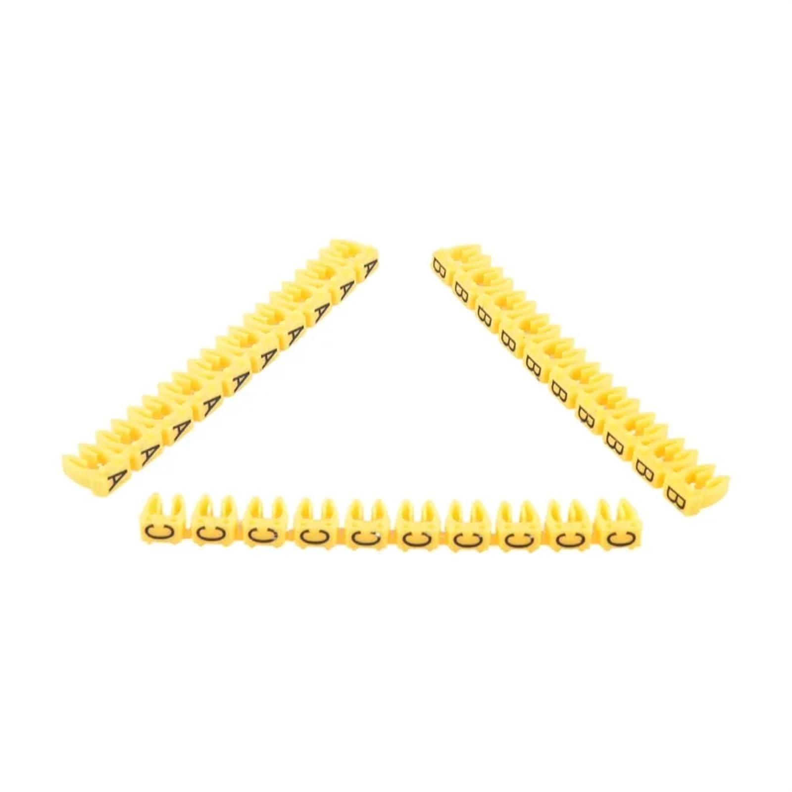 Kabeldrahtmarkierer 260/390 Stück Kabelmarker, Bunte Markierungsbuchstaben vom Typ C, Etikett for 2 – 8 mm Kabel, Netzwerkkabel, Drahtmarker, Etikett(M-2L(5.0mm) 260PCS)