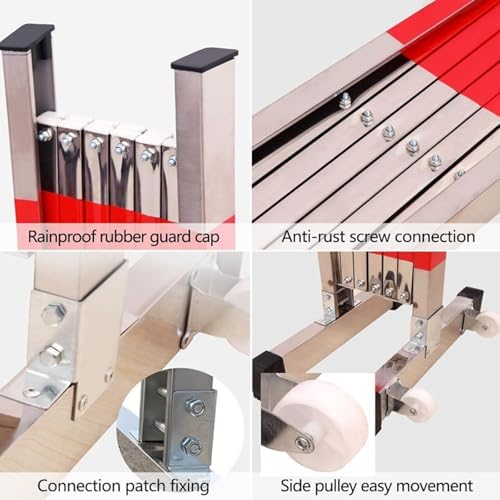 Portable Expandable Safety Barrier Gate with Wheels - Adjustable Indoor/Outdoor Pet & Child Fence, Foldable, Easy Setup, Durable & Versatile Safety Solution, 2.5x1.2m