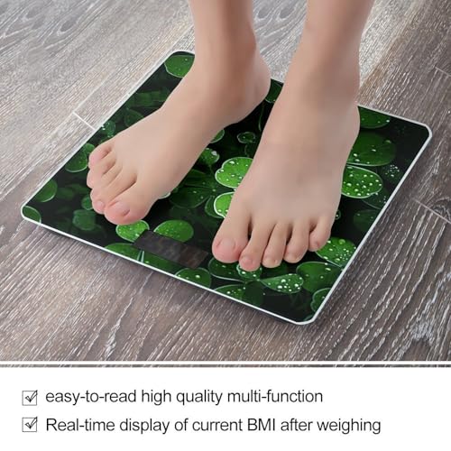 Báscula digital para baño con hojas y pantalla LCD grande miniatura 5