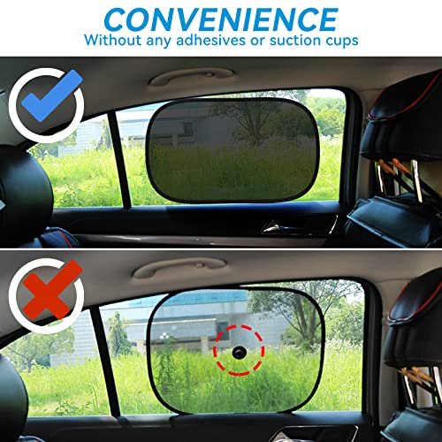 Universal Car Window Sun Shade for Kids Baby Adults Pets, Car Window Blinds, Baby Window Shade, UV Rays Protection Self-Adhesive Car Sunshades 2 Packs by Keiurot - Used condition - Image 3