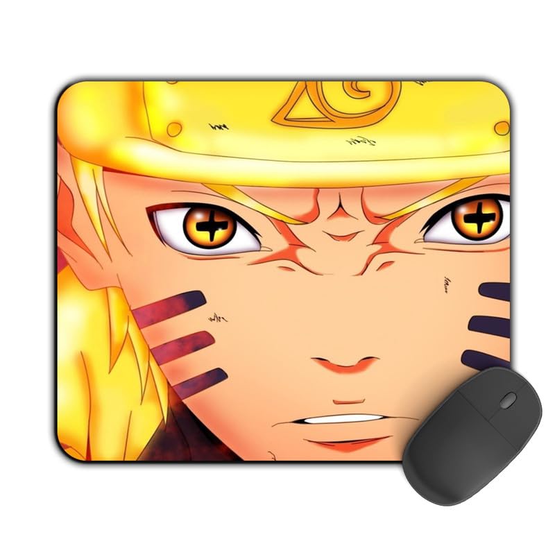 Image of Kirmada Gaming Mouse Pad - Naruto Nine Taled Form (Naruto) Non-Slip Rubber Base - Durable, Smooth Surface, Ergonomic Design, Easy to Clean -Small Size for Mackbook,Laptop,Desktop