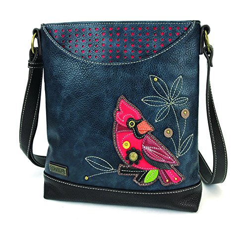 Chala Handbags Sweet Messenger Mid SizeTote Bag - Cardinal Navy