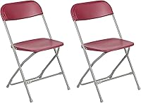 Vista 23 de Flash Furniture Hercules - Juego de 10 sillas plegables de plástico resistentes para interiores y exteriores, sillas apilables comerciales plegables