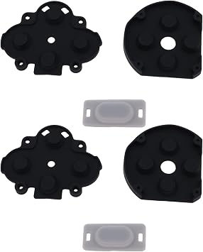 ECSiNG 2 Sets Rubber Direction Button Switch Conductive Pad Key Conductive Glue Compatible with Sony PSP 1000