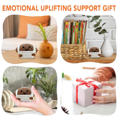 image for Zelaxeyi Funny Crochet Mini Football Gift for Football Lovers,Birthday