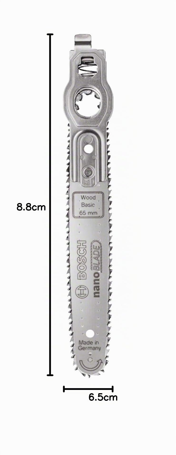 Bosch Micro Lama Nanoblade per Legno e Materiali Sintetici, Nanoblade Wood Basic 65, Profondità di Taglio nel Legno: 65 mm, per Utensili NanoBlade