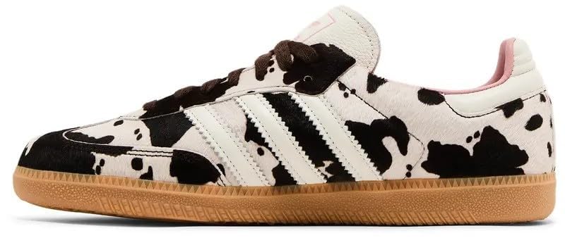 Adidas Samba OG W Cow Print Dark Brown Off White Women's Size 82