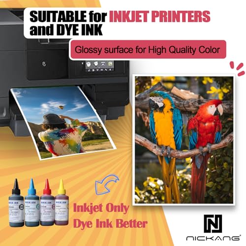 Nickang PP240412 Glossy Photo Paper 8.5X11, Photo Paper For Printer, Photo Printer Paper, 8.5X11 Picture Paper For Inkjet Printer, Letter Size thumb #1