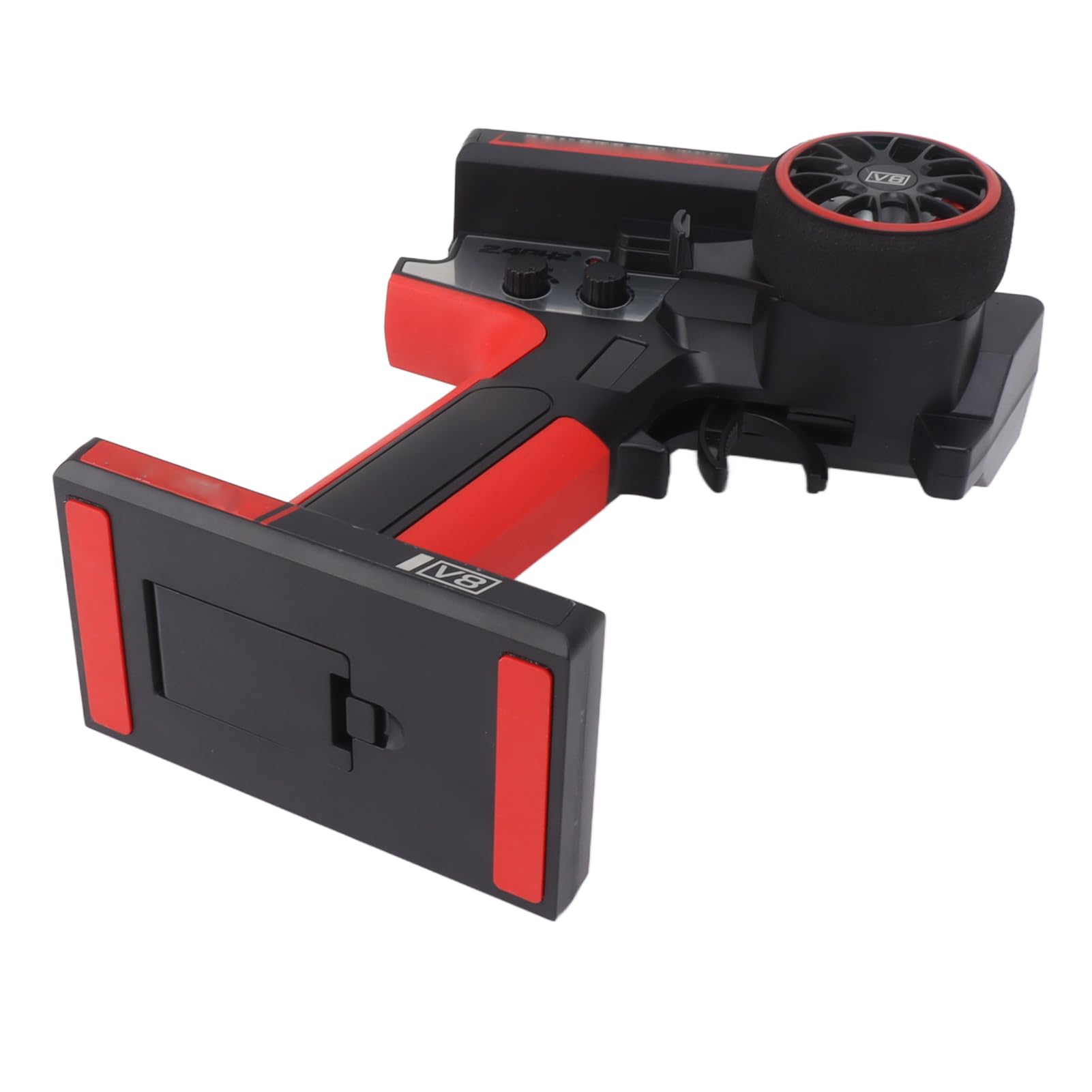 Chiyyak Transmisor Receptor RC para Coche Tanque Barco Negro Rojo Accesorio Duradero Reemplazo Dispositivo de Control Remoto