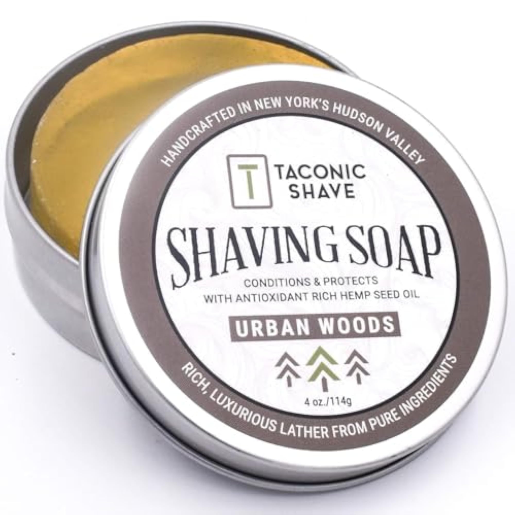 URBAN WOODS Shaving Soap with Antioxidant-Rich Hemp Seed Oil